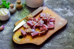 Салат "Людмила" с ветчиной и грибами Салат "Людмила" с ветчиной и грибами