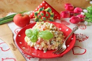 Салат с картошкой и ветчиной