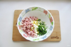 Салат с картошкой и ветчиной