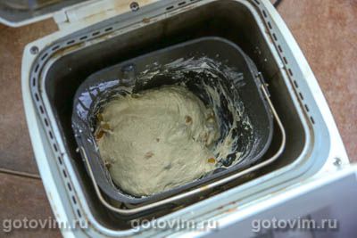 Сдобный белый хлеб с изюмом в роме Сдобный белый хлеб с изюмом в роме