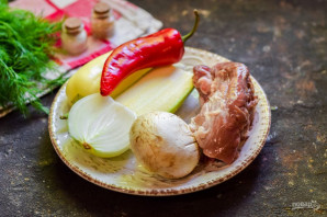 Шашлык с овощами в духовке Шашлык с овощами в духовке