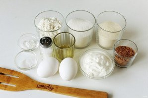 Шоколадный манник на сметане