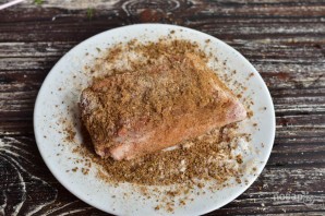 Соленое сало со специями Соленое сало со специями