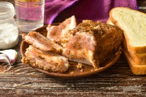 Соленое сало со специями Соленое сало со специями