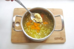 Суп из скумбрии с пшеном