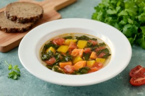 Суп из тыквы и шпината