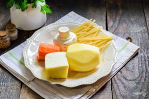 Суп с адыгейским сыром