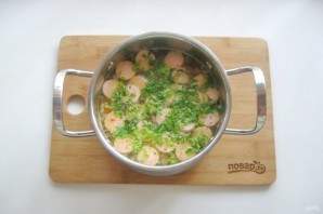 Суп с сосисками и рисом