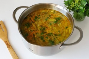 Суп с зелеными помидорами