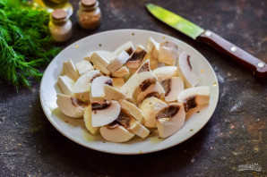 Свинина в рукаве с грибами