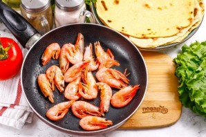 Тортилья с креветками