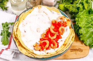 Тортилья с креветками