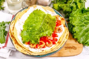 Тортилья с креветками