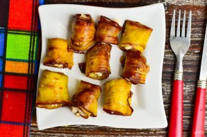 Трубочки из баклажанов с фаршем