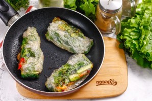 Жареные спринг-роллы с креветками