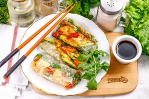 Жареные спринг-роллы с креветками