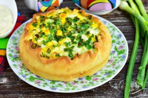 Дрожжевой пирог с зеленью Дрожжевой пирог с зеленью
