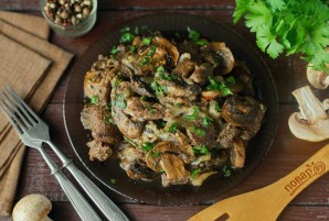 Говядина в рукаве с грибами