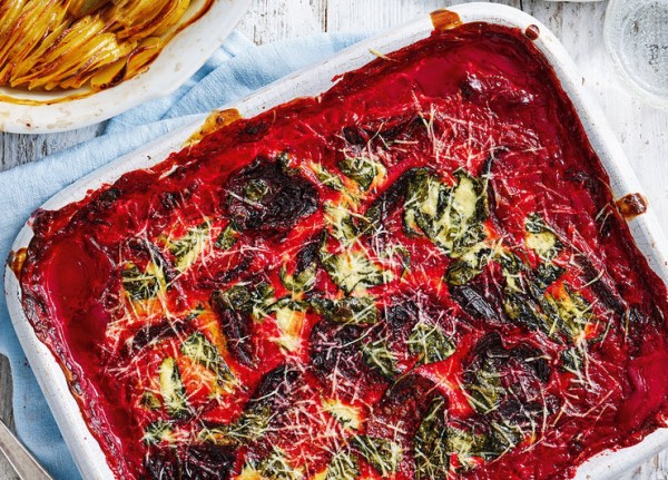 Гратен из свеклы со шпинатом и сыром Гратен из свеклы со шпинатом и сыром