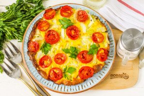 Яичная запеканка с овощами в духовке