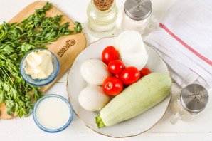 Яичная запеканка с овощами в духовке