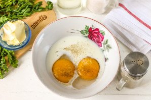 Яичная запеканка с овощами в духовке