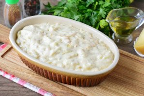 Капустная запеканка на кефире в духовке