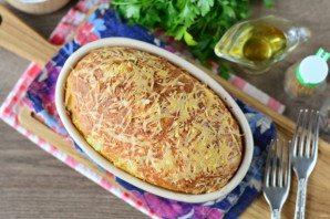 Капустная запеканка на кефире в духовке