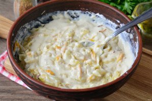 Капустная запеканка на кефире в духовке