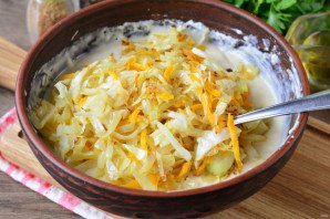 Капустная запеканка на кефире в духовке