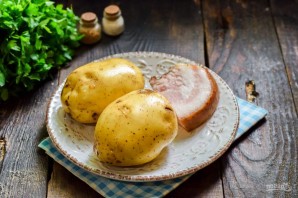 Картошка с беконом в микроволновке Картошка с беконом в микроволновке