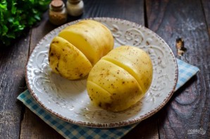 Картошка с беконом в микроволновке Картошка с беконом в микроволновке