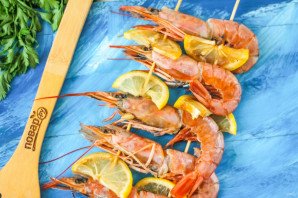 Лангустины на мангале