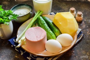 Окрошка на мацони по-грузински Окрошка на мацони по-грузински