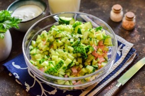 Окрошка на мацони по-грузински Окрошка на мацони по-грузински