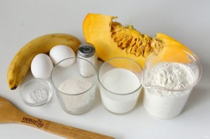 Оладьи из тыквы с бананом