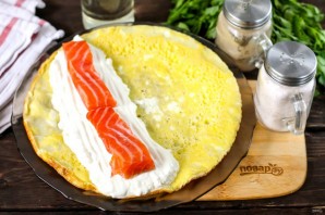 Омлет с лососем и сливочным сыром