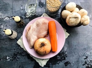 Перловка с курицей и грибами Перловка с курицей и грибами