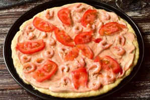 Пицца с креветками и рукколой Пицца с креветками и рукколой