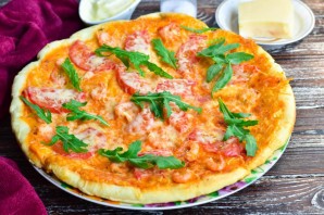 Пицца с креветками и рукколой Пицца с креветками и рукколой