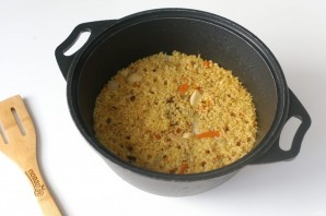 Плов из булгура с бараниной