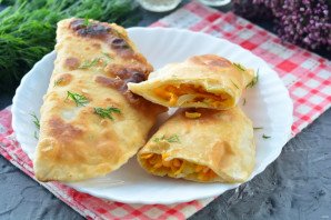 Постные чебуреки с тыквой