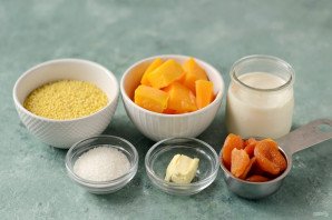 Пшенная каша с тыквой и курагой