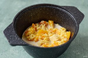 Пшенная каша с тыквой и курагой