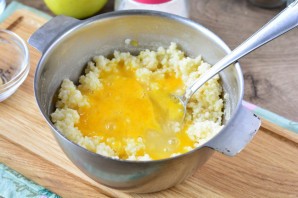 Пшенная запеканка с яблоками