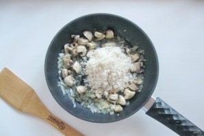 Ризотто с креветками и грибами