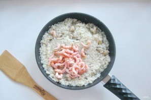 Ризотто с креветками и грибами