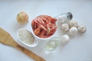 Ризотто с креветками и грибами