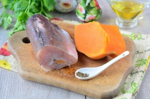 Рыба запеченная с тыквой