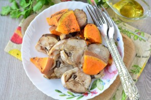 Рыба запеченная с тыквой